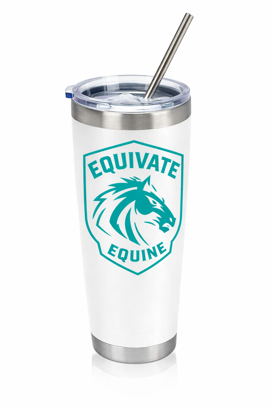20oz EQUIVATE METAL TUMBLER + STRAWS